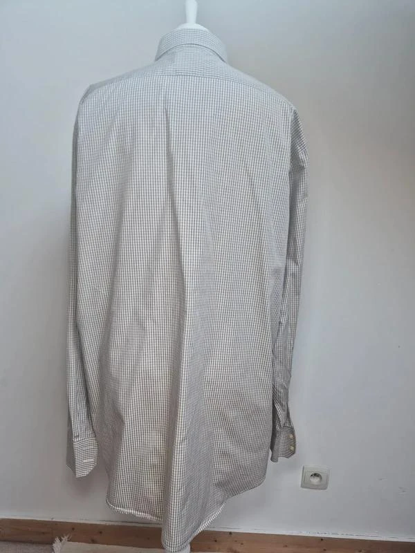 Lacoste Camisa Vintage Quadrados Bege Tamanho 44 XL – photo 2